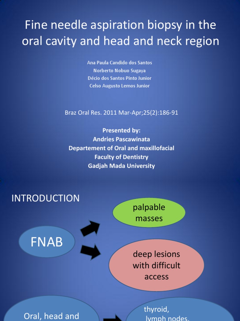 Fine Needle Aspiration Biopsy in The PDF Biopsy Pathology