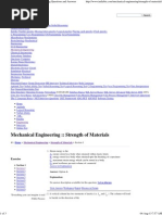 Strength of Materials - Mechanical Engineering Questions and Answers