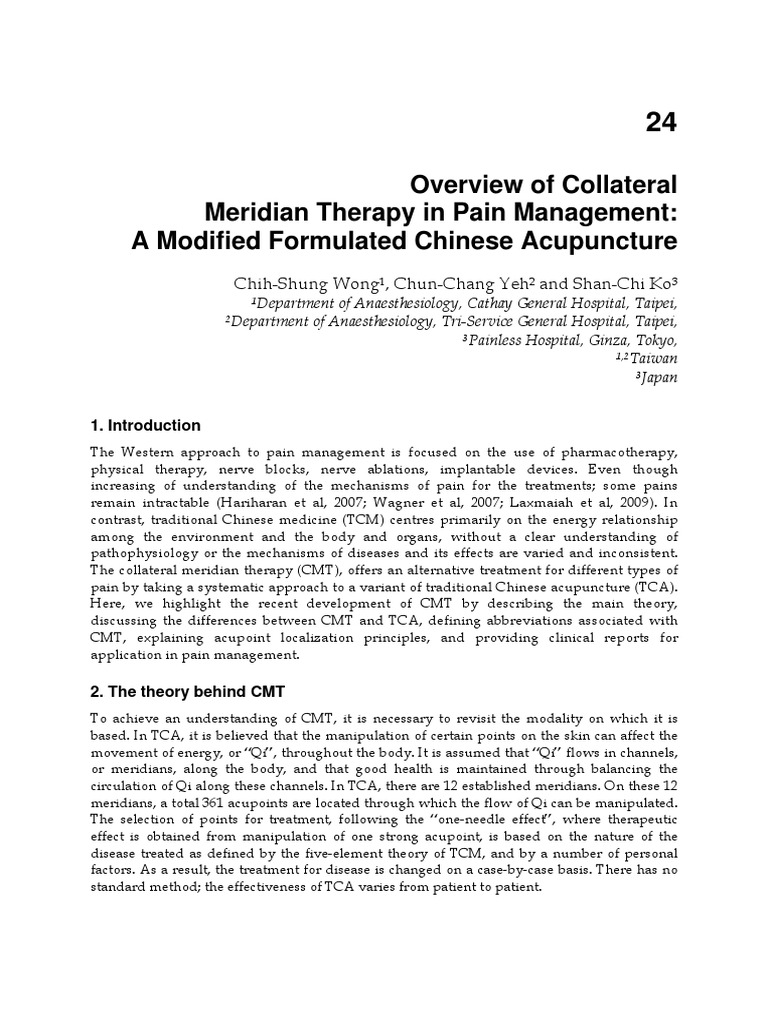 Collateral Meridian Therapy Overview | PDF | Acupuncture | Meridian ...