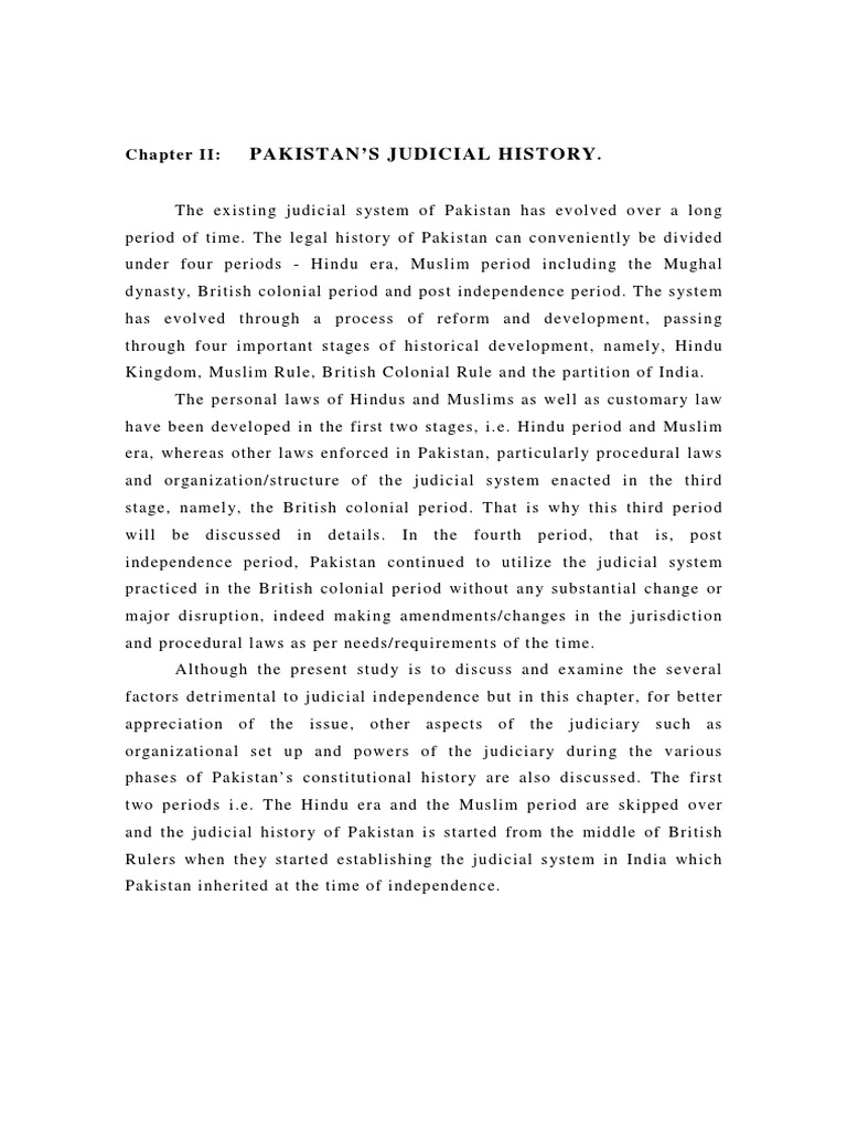 Historical Evolution of Pakistan's Judiciary | PDF | Supreme Courts ...