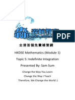 HKDSE Mathematics (Module 1) Topic 5: Indefinite Integration