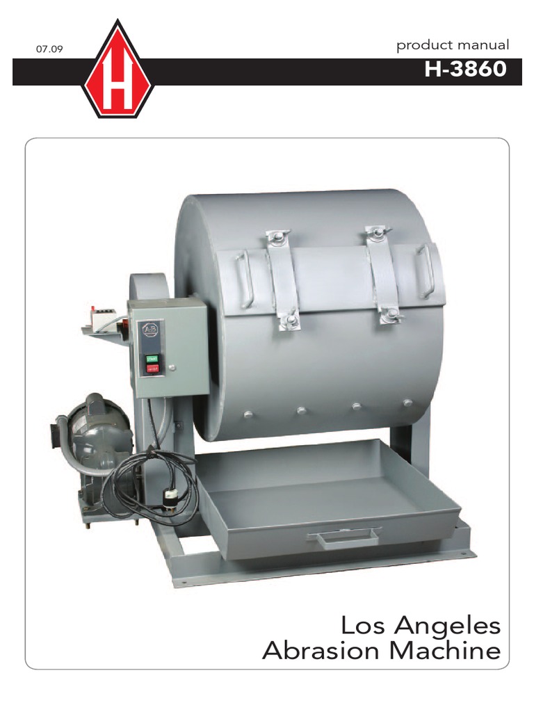 Los Angeles Abrasion Machine Manual | PDF | Switch | Wear