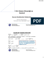 MKM 311 Sistem Dinamiği ve Kontrol_Durum Denklemleri