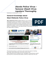 West Midlands Police Virus - How to Remove Ukash Virus From Computers Thoroughly