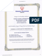 TNB Rinza1 Certificate