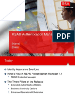 RSA® Authentication Manager 7.1: (Name) (Date)