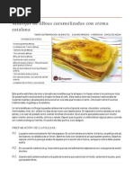 Milhojas de Filloas Caramelizadas Con Crema Catalana