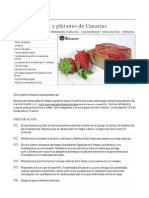 Pudin de Fresas Y Plátanos de Canarias