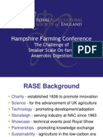 Hampshire Farming Conference: The Challenge of Smaller Scale On-Farm Anaerobic Digestion