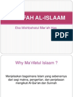 MA’RIFAH AL-ISLAAM