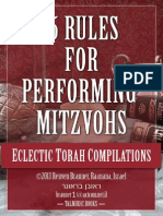 25 Rules For Performing Mitzvahs