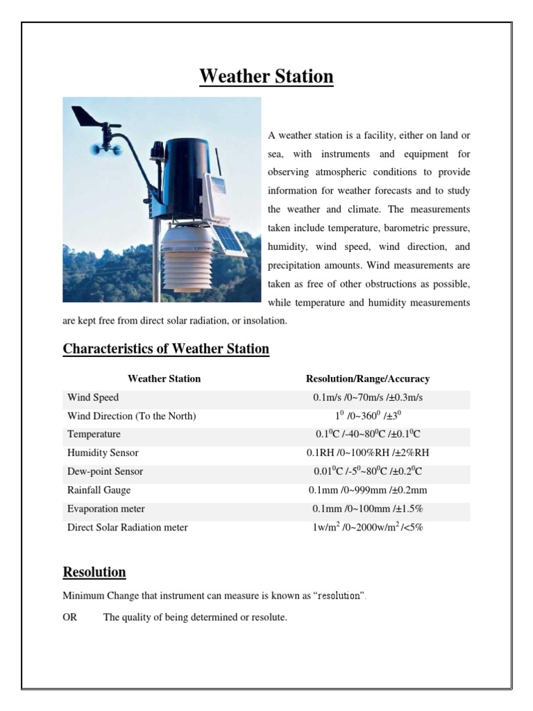 Weather Station Report PDF | PDF | Humidity | Precipitation