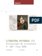 Literatura Universal III - Programa Analítico 2013