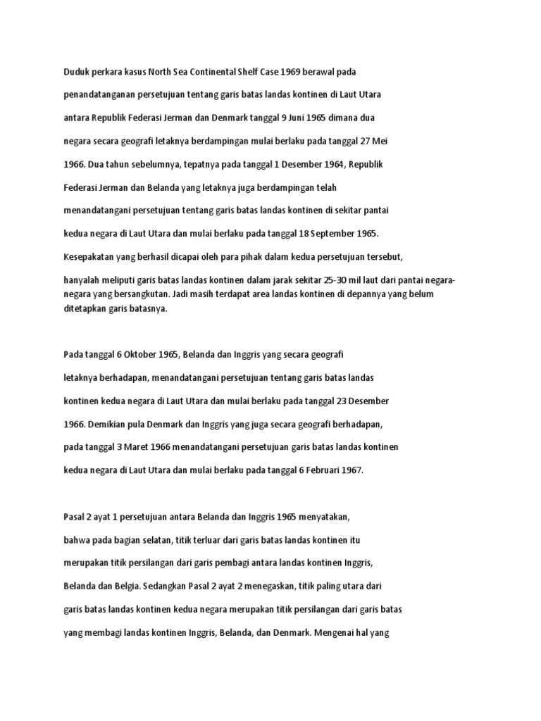 North Sea Continental Shelf Case 1969 PDF