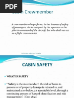 Cabin Crewmember: A Crew Member Who Performs, in The Interest of Safety