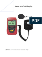 Lm-120 Light Meter With Autoranging: Light Meter: A Device Used To Measure The Intensity of Light