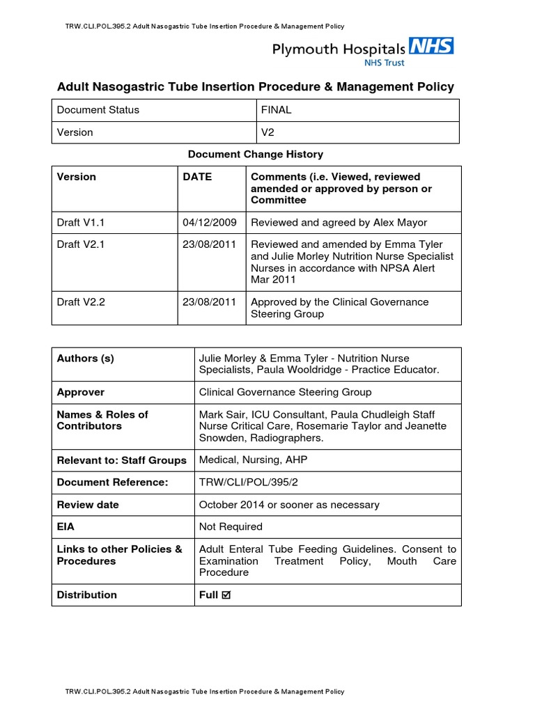 Ngt Procedure Pdf Competence Human Resources Medical Specialties