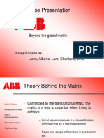 Case Presentation: Beyond The Global Matrix