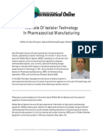 The Role of Isolator Technology in Pharmaceutical Manufacturing