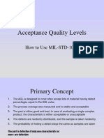 Acceptance Quality Levels: How To Use MIL-STD-105E
