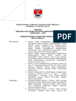 Peraturan Daerah Kabupaten Mesuji Nomor 6 Tahun 2012 Tentang Rencana Tata Ruang Wilayah Kabupaten Mesuji Tahun 2011 - 2031
