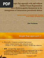 Single Flap Approach With and Without Guided Tissue