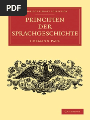 H Paul Principien Der Sprachgeschichte Cambridge Library
