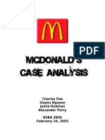 McDonald's Case Analysis