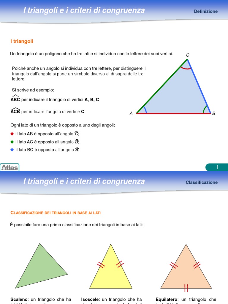 Esercizi Sui Criteri Di Congruenza Dei Triangoli