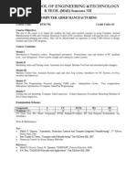 Computer Aided Manufacturing Syllabus