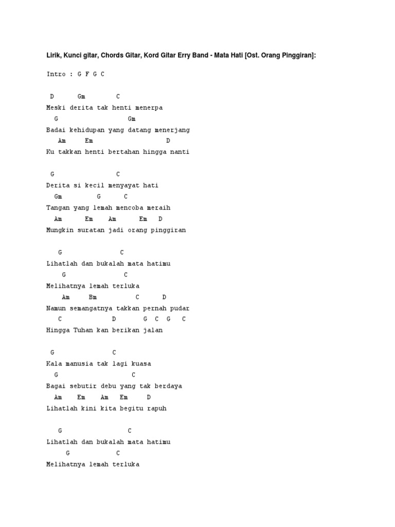 Lirik Lagu Erry Band Pdf