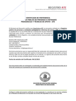 Certificado Pertenencia OrgoCultura ATE