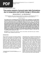 Download Time series analysis of ground water table fluctuationsdue to temperature and rainfall change in Shiraz plain by Aflatooni1200 SN189307490 doc pdf