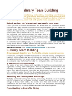 Culinary Team Building Brochure