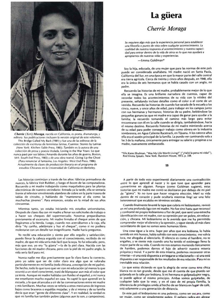 La Guera Cherrie Moraga