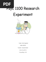 Psyc 1100 Research Experiment