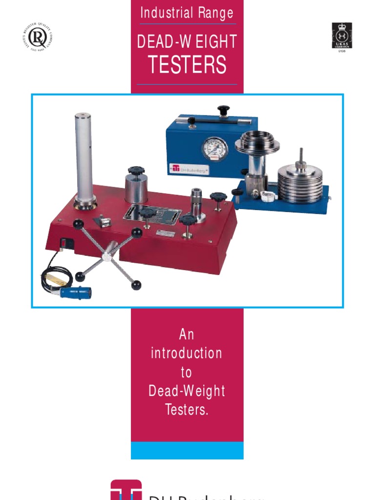 An Introduction To Dead Weight Testers PDF Piston Calibration