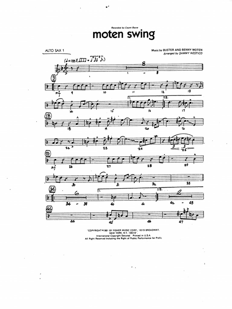 Moten Swing (Nestico) | PDF