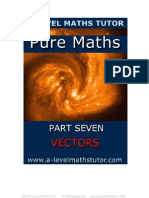 E-|Book 'Pure Maths Part Seven - Vectors' from A-level Maths Tutor