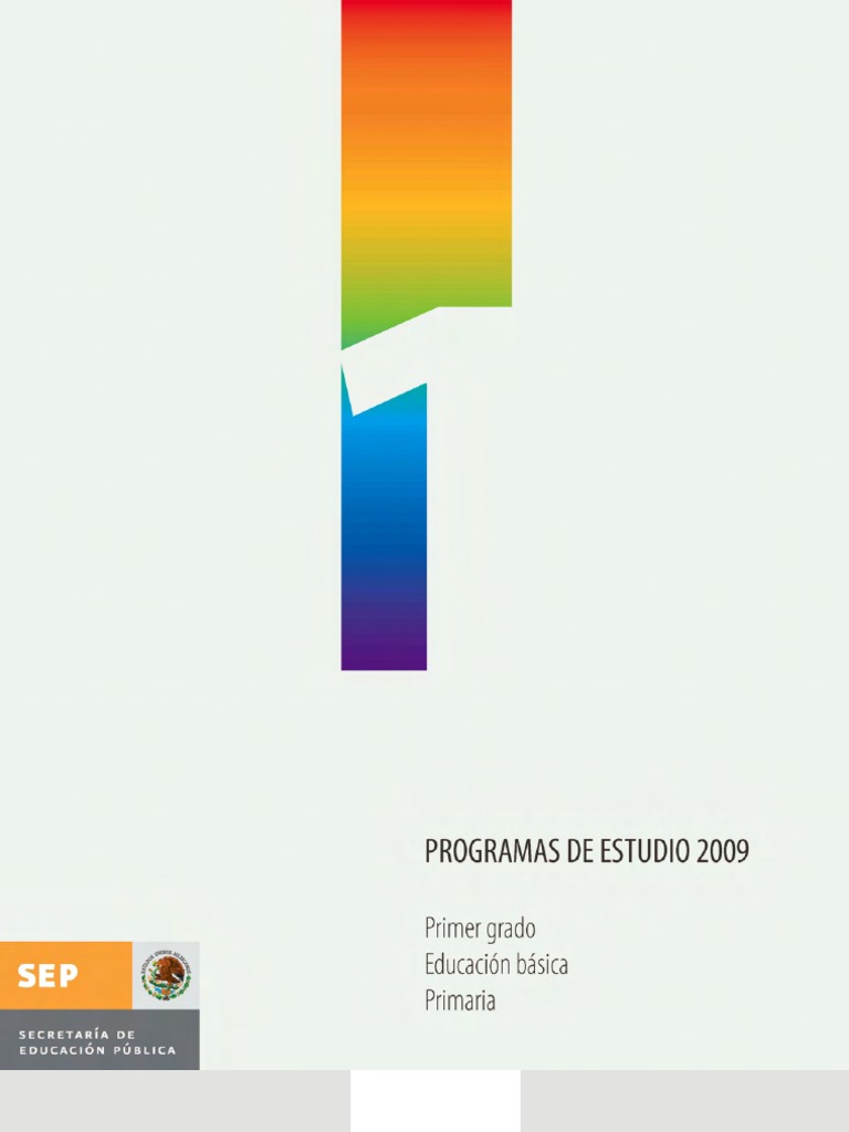 Programas de Estudio 2009 Primer Grado Educación Básica Primaria | PDF ...