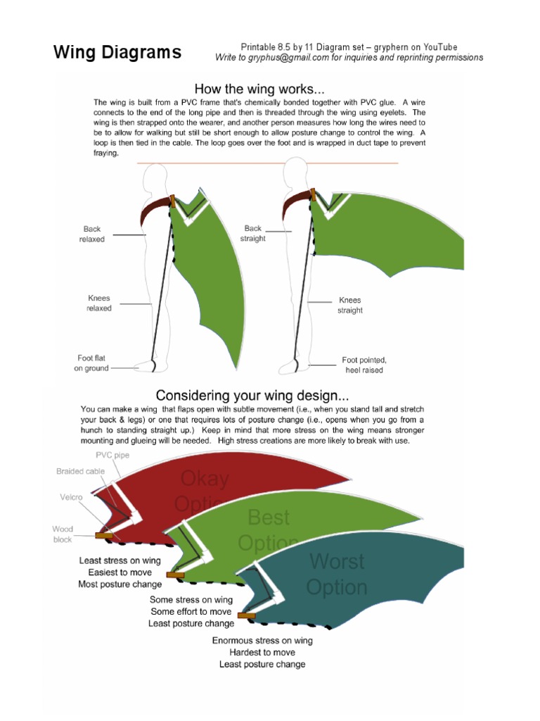 Wing Diagrams: Printable 8.5 by 11 Diagram Set - Gryphern On Youtube | PDF
