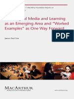 New Digital Media and Learning As An Emerging Area and "Worked Examples" As One Way Forward