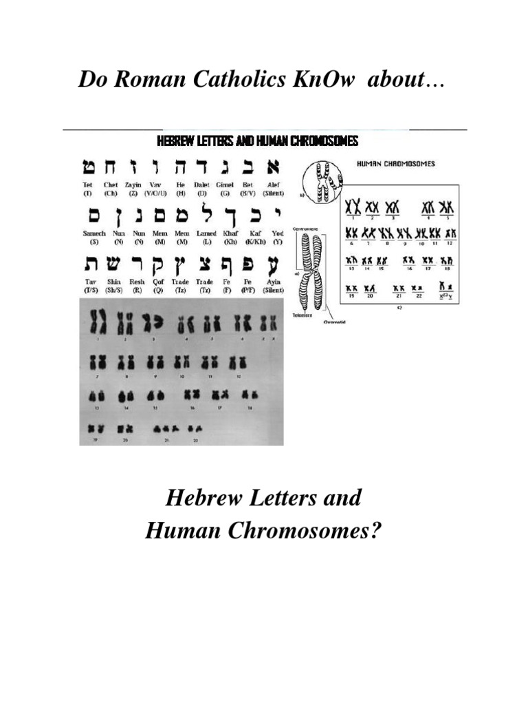 Do RCs KnOw About Hebrew Letters N Human Chromosomes