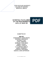 In Partial Fulfillment of The Requirements IN R.L.E. NCM 105