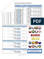 Jadwal Piala Eropa Excel Jadwal Euro 2012 Excel