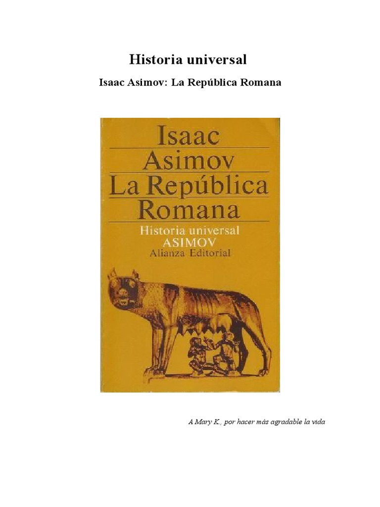 Isaac Asimov La Republica Romana Pdf