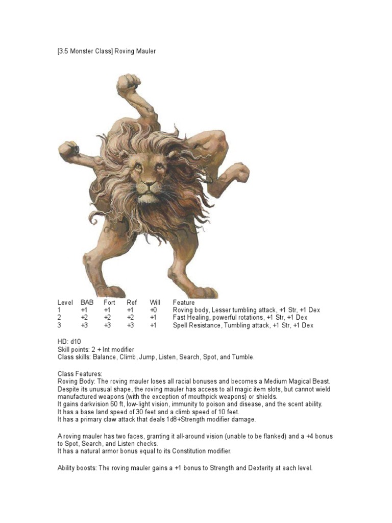 3 5 Monster Class Roving Mauler