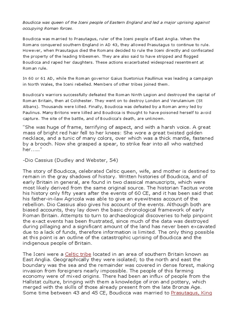 Facts about boudicca image