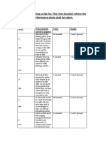 Shooting Script Template - For The Guy Singing