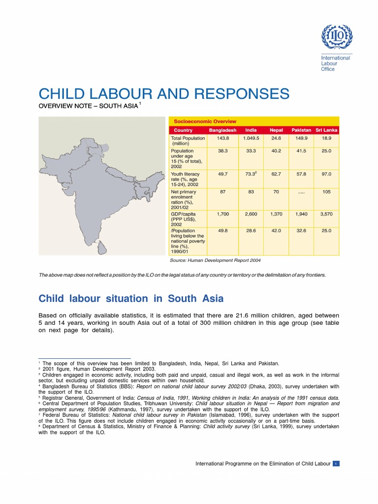 Child Labour in South Asia: Overview | PDF | Human Trafficking ...